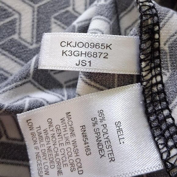 Calvin Klein 3/4 Sleeve Black & White Blouse Women's Size M - Picture 9 of 9